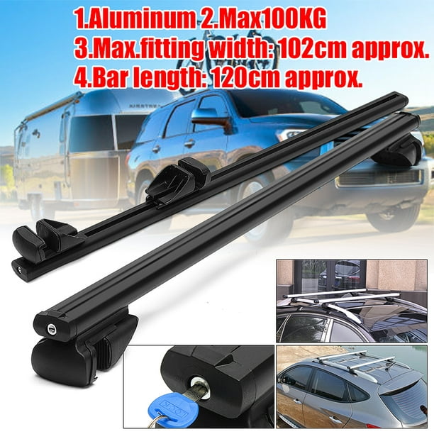 LOCKABLE BLACK UNIVERSAL FIT FOR CARS WITH RAILS/RACK FITTED CAR ROOF BARS